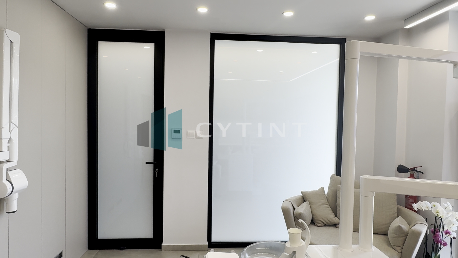 Dr. Elena Santi Dental Clinic with Smart Film in privacy mode